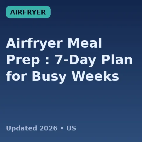 Airfryer Meal Prep (2026): 7-Day Plan for Busy Weeks