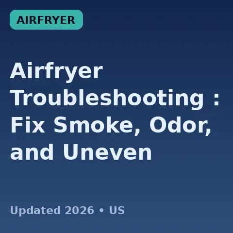 Airfryer Troubleshooting (2026): Fix Smoke, Odor, and Uneven Cooking
